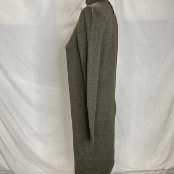 NEW RALPH LAUREN Womens Houndstooth Mini Sweater Dress Size S Green/Brown - Picture 7 of 12